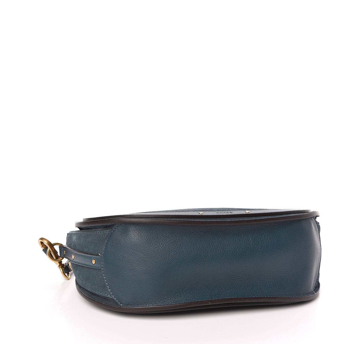 Calfskin Suede Medium Pixie Shoulder Bag Silver Blue