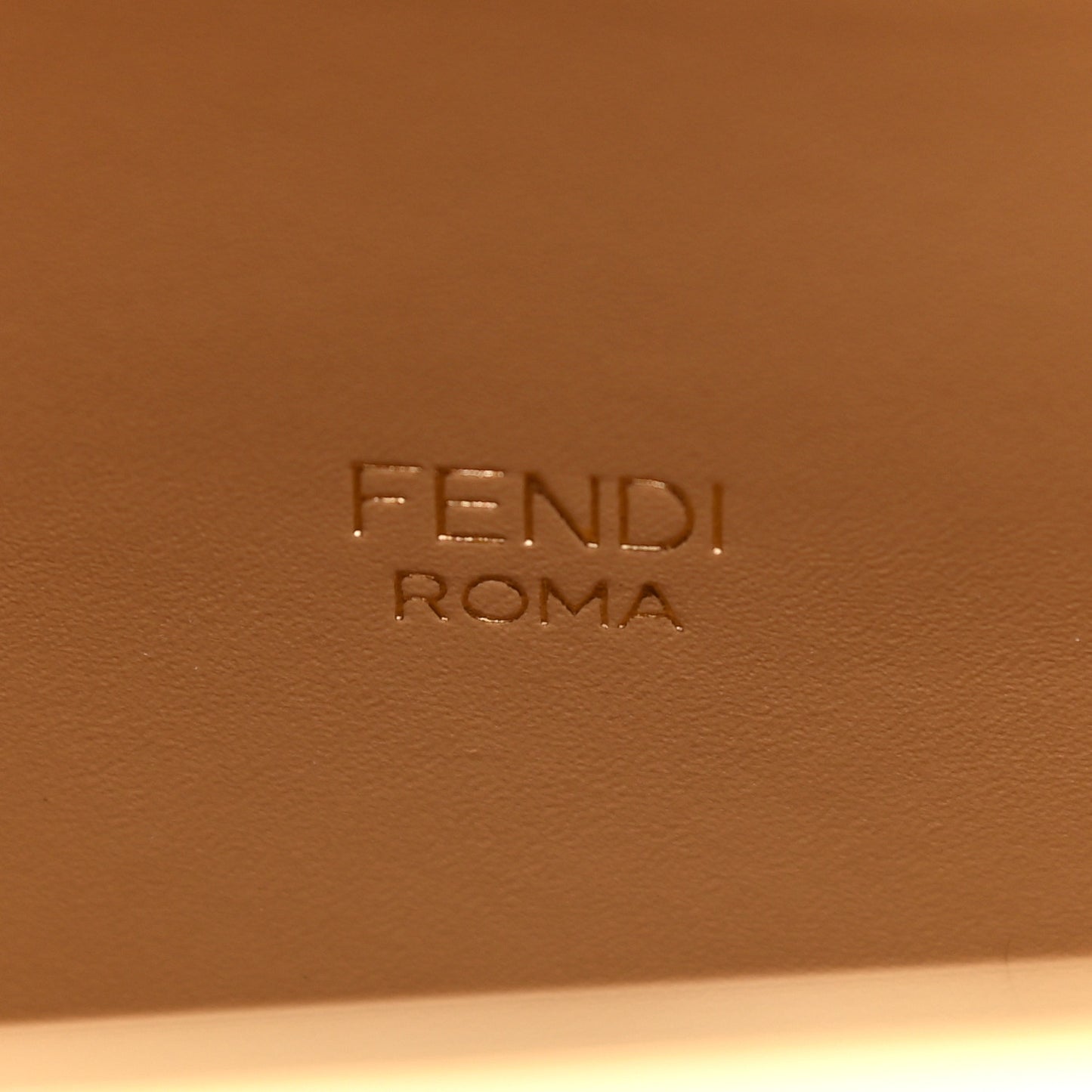 Vitello King Small Fendi Way Tote Miele Scuro
