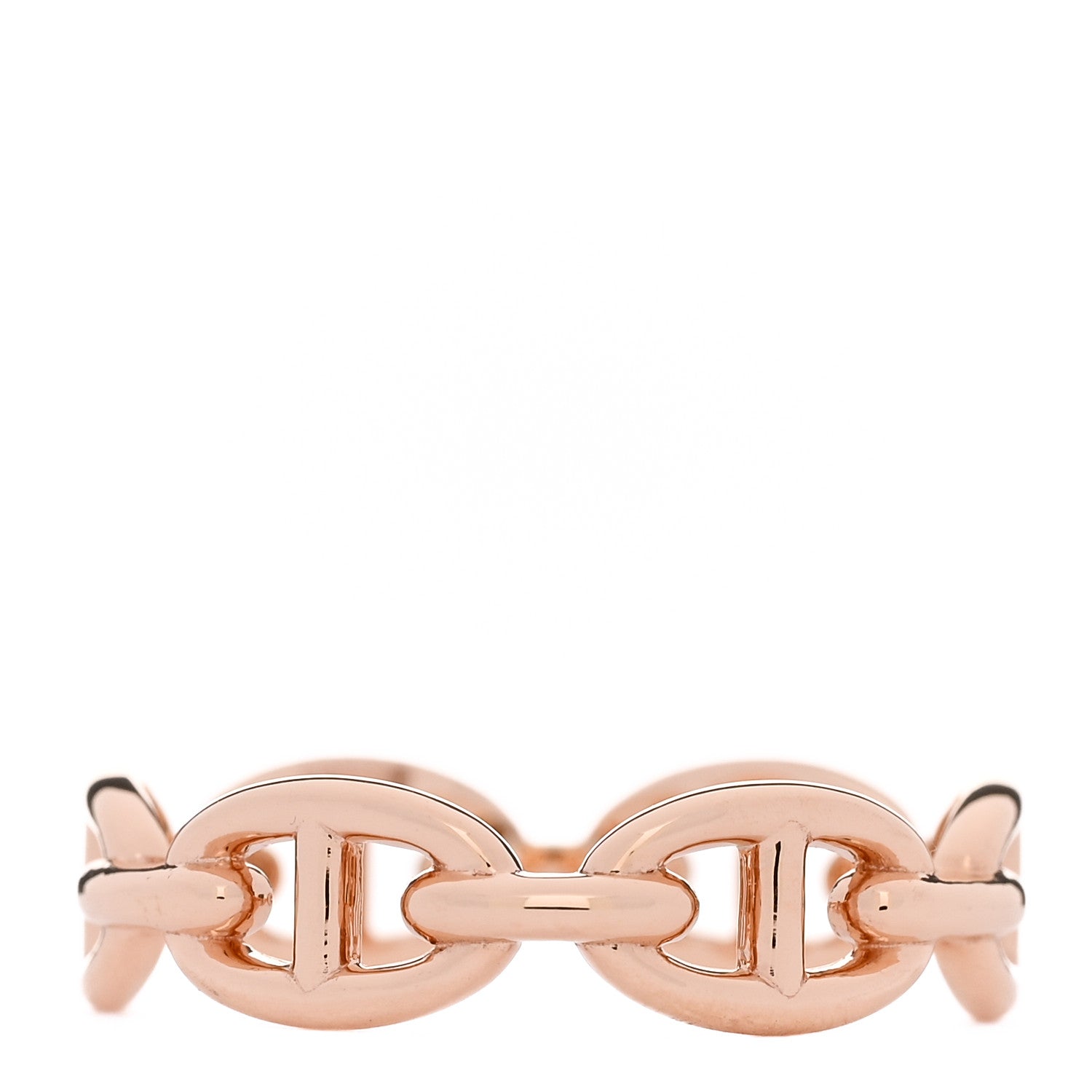 Hermes 18K Rose Gold PM Chaine d'Ancre Enchainee Ring 59 8.75 3 of 8