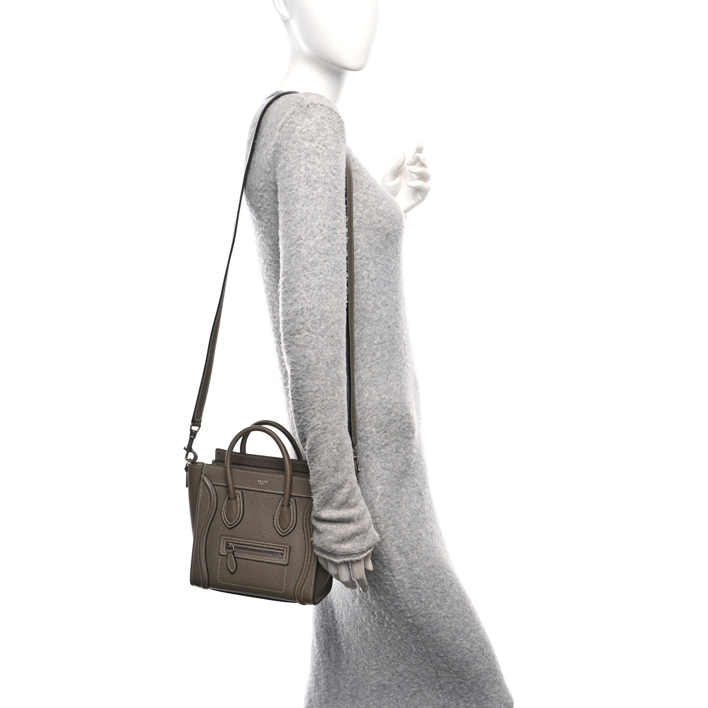 Drummed Calfskin Nano Luggage Souris