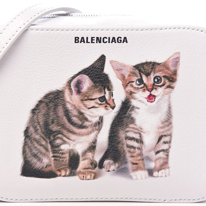 Balenciaga Calfskin Kittens Logo XS Everyday Camera Bag White 9 of 9