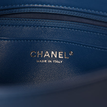 Chanel Calfskin Quilted Large Rock My Shoulder Flap Blue 6 of 10