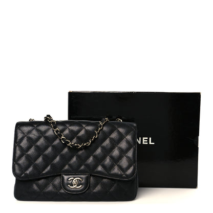 Chanel Caviar Quilted Jumbo Single Flap Black 12 of 12