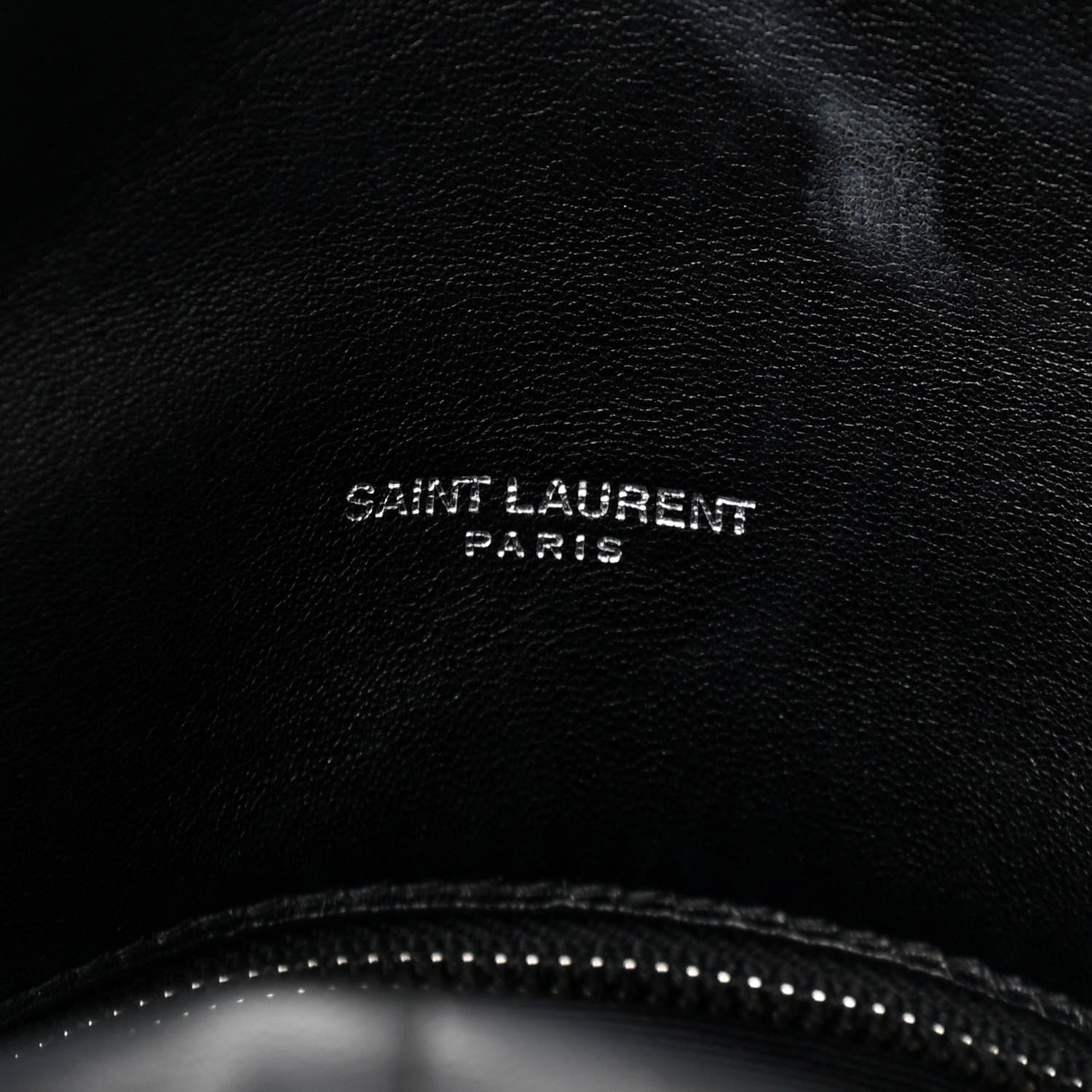 Saint Laurent Lambskin Quilted Medium Loulou Puffer Monogram Chain Satchel Black 8 of 13