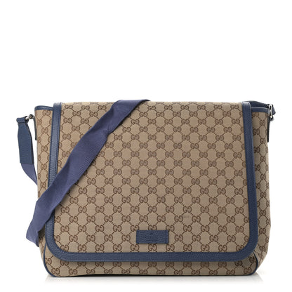Gucci Monogram Convertible Diaper Bag Blue 1 of 12