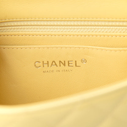 Chanel Patent Quilted Mini Rectangular Flap Yellow 6 of 11