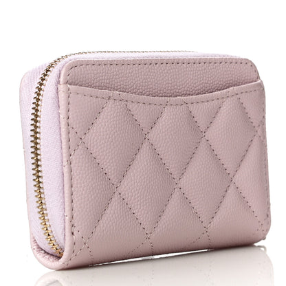 Chanel Caviar Quilted Zip Coin Purse Light Pink 3 of 11