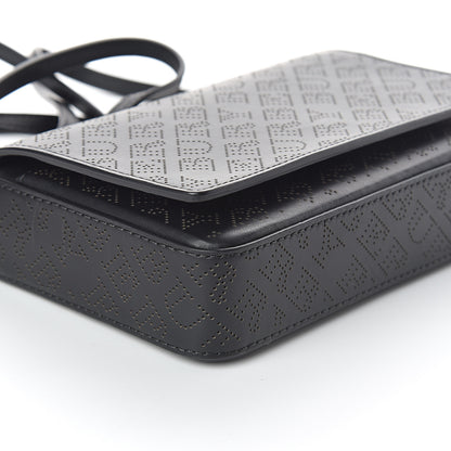 Burberry Calfskin Perforated Logo Hampshire Crossbody Black 6 of 7