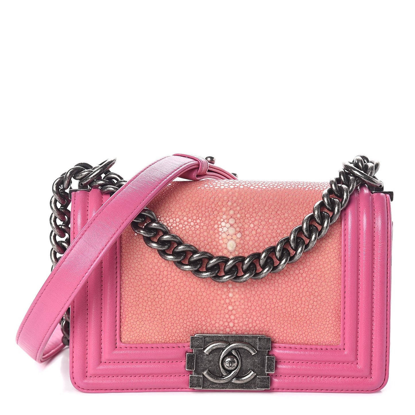Galuchat Stingray Small Boy Flap Pink