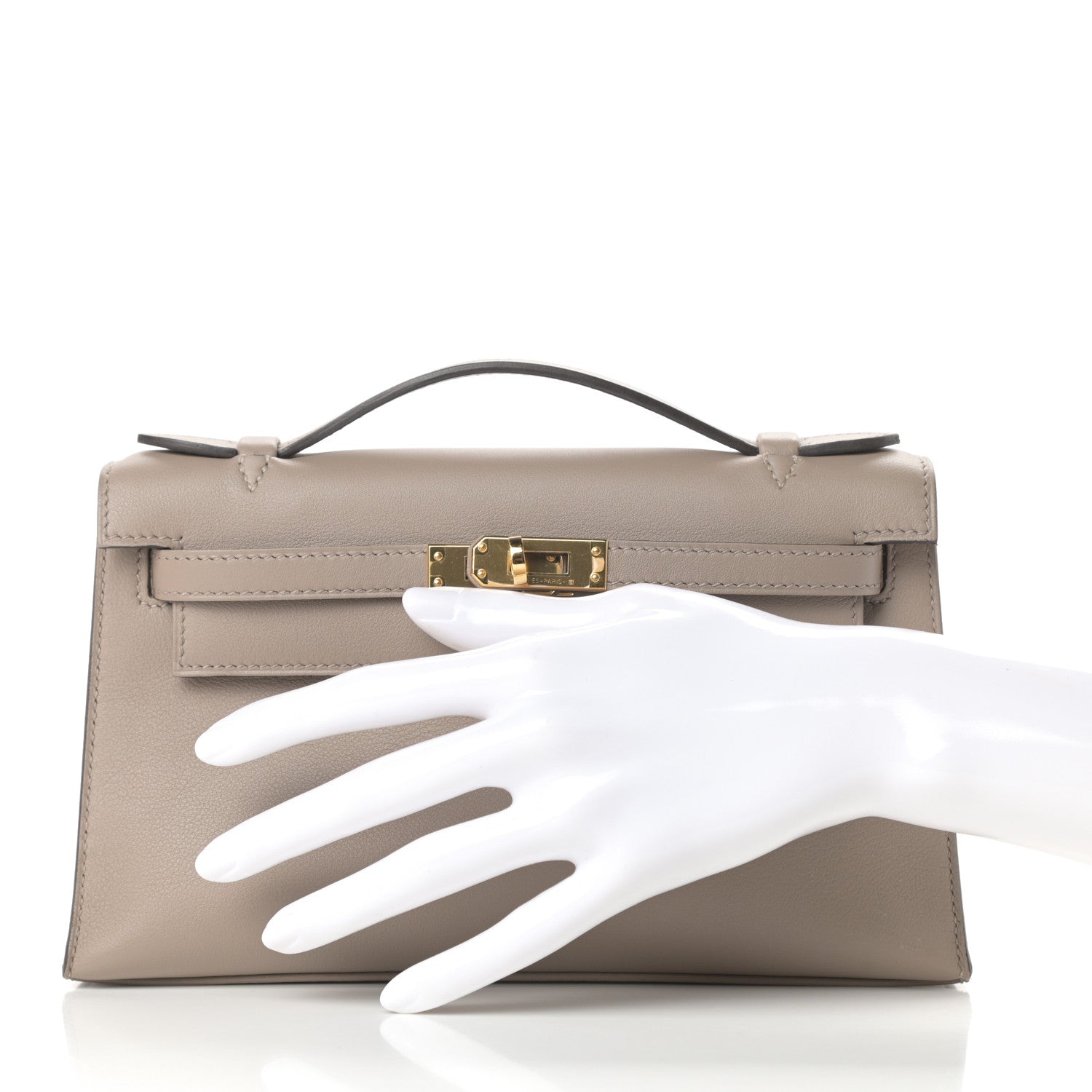 Hermes Swift Kelly Pochette Clutch Gris Asphalte 2 of 8