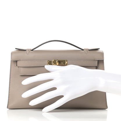 Hermes Swift Kelly Pochette Clutch Gris Asphalte 2 of 8