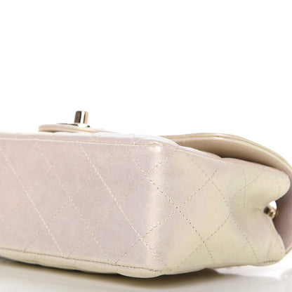 Chanel Iridescent Calfskin Quilted Mini Rectangular Flap Ivory 7 of 11