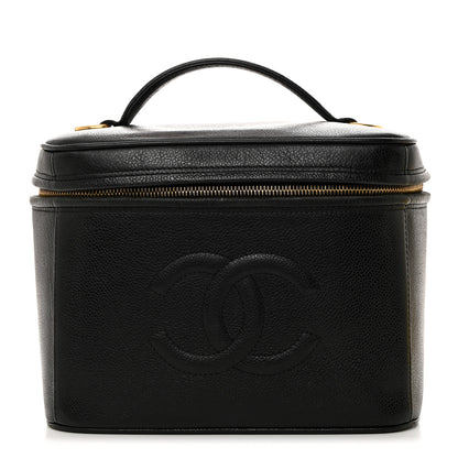 Chanel Caviar CC Vanity Train Case Black 1 of 11