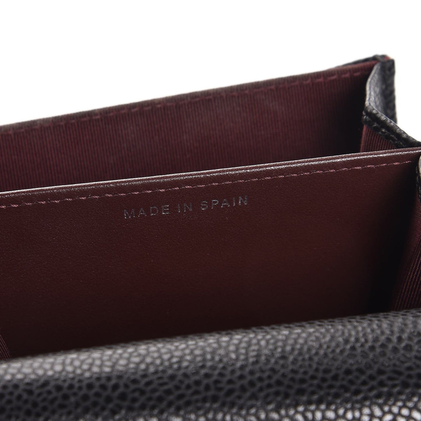 Caviar Quilted Flap Card Holder Wallet Black