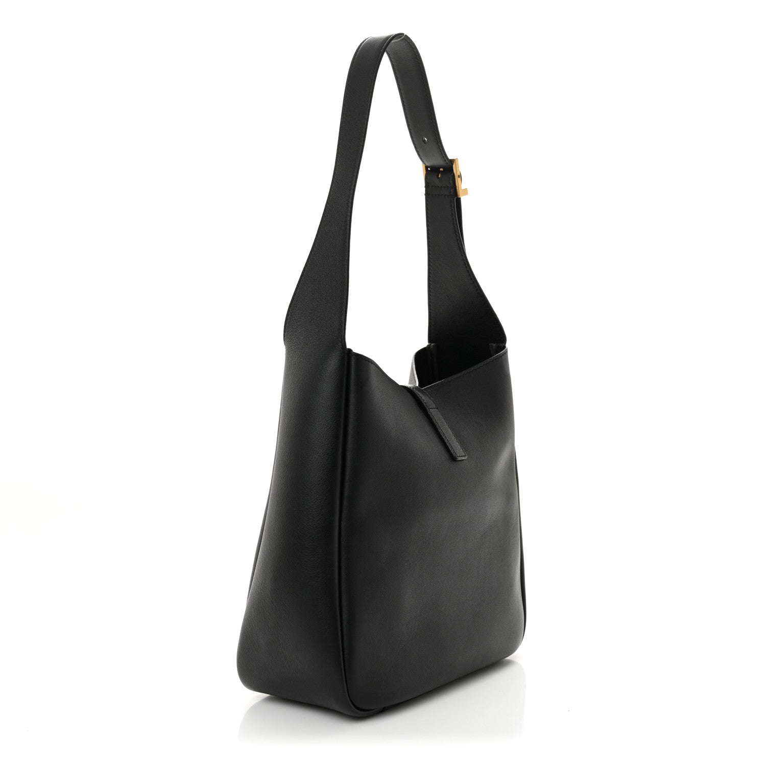 Saint Laurent Smooth Calfskin Small Le 5 A 7 Soft Hobo Black 3 of 11