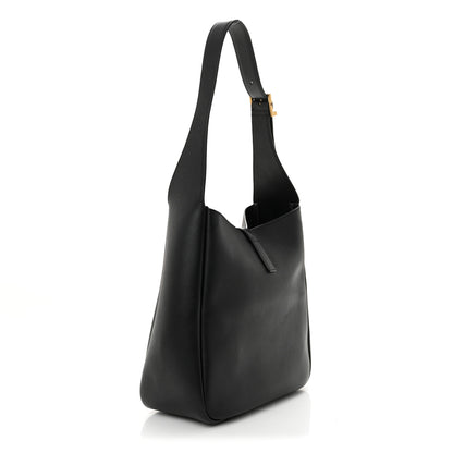 Saint Laurent Smooth Calfskin Small Le 5 A 7 Soft Hobo Black 3 of 11