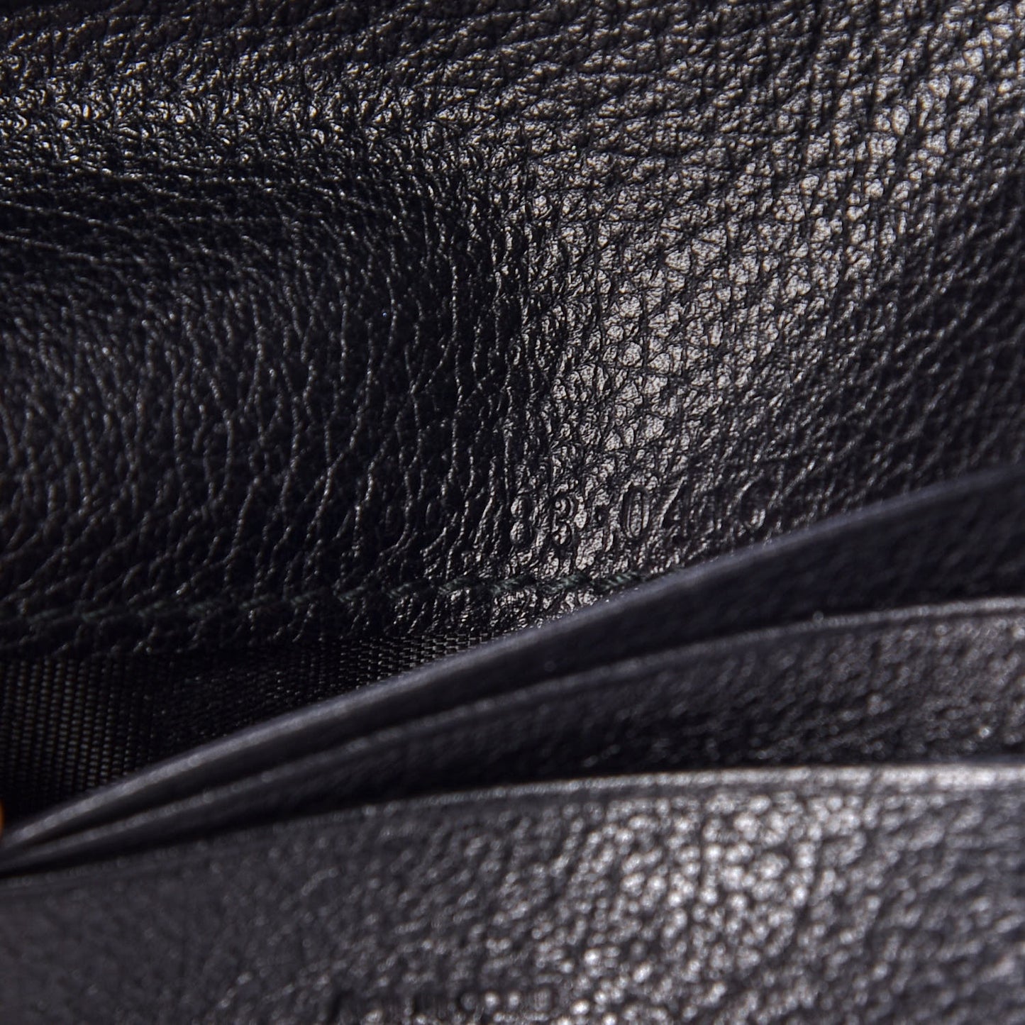 Calfskin Crystal Double G Card Case Black