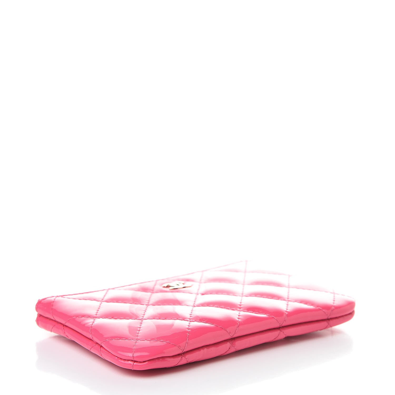 Chanel Patent Quilted Small Cosmetic Case Pink 4 of 7