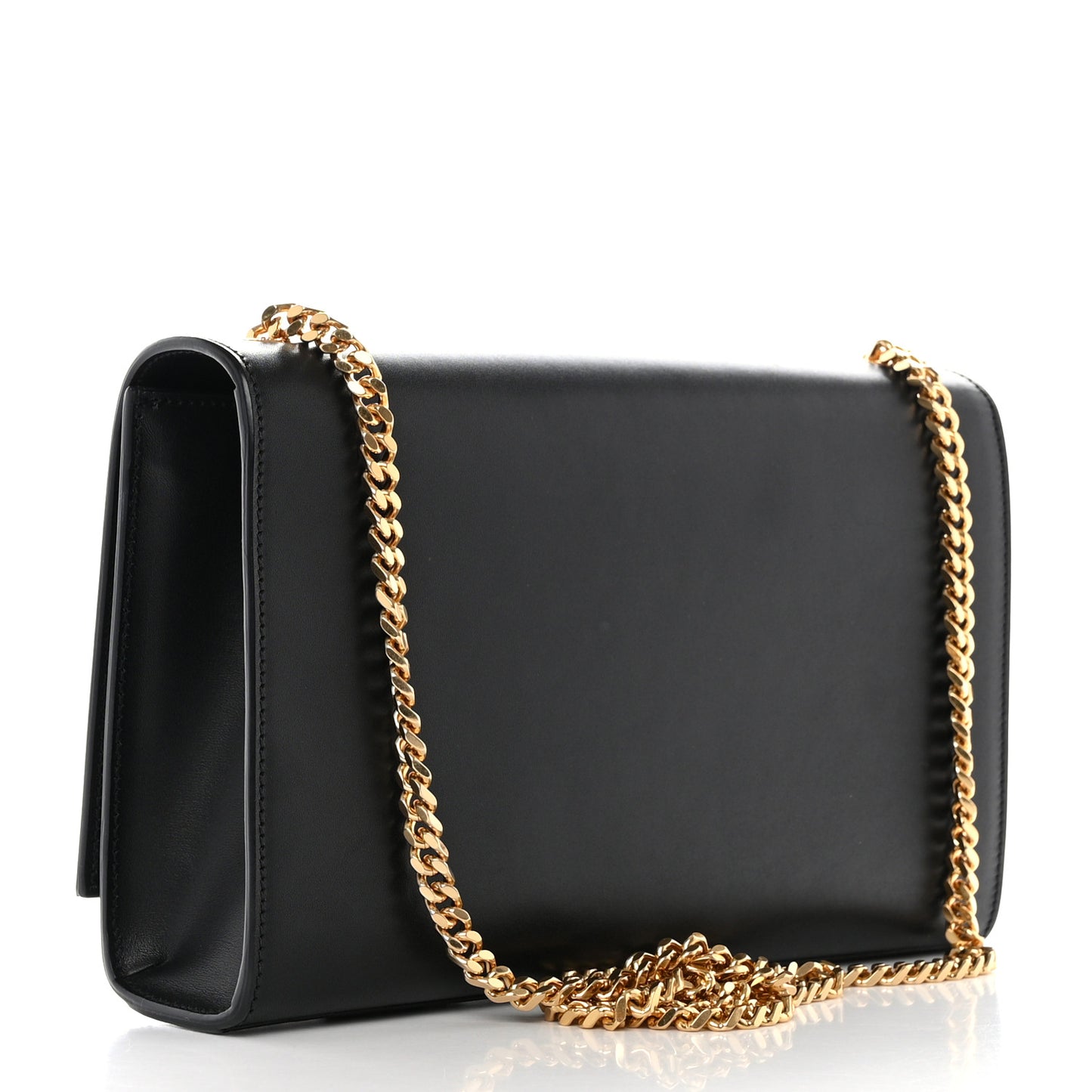 Smooth Calfskin Medium Classic Monogram Kate Tassel Satchel Black