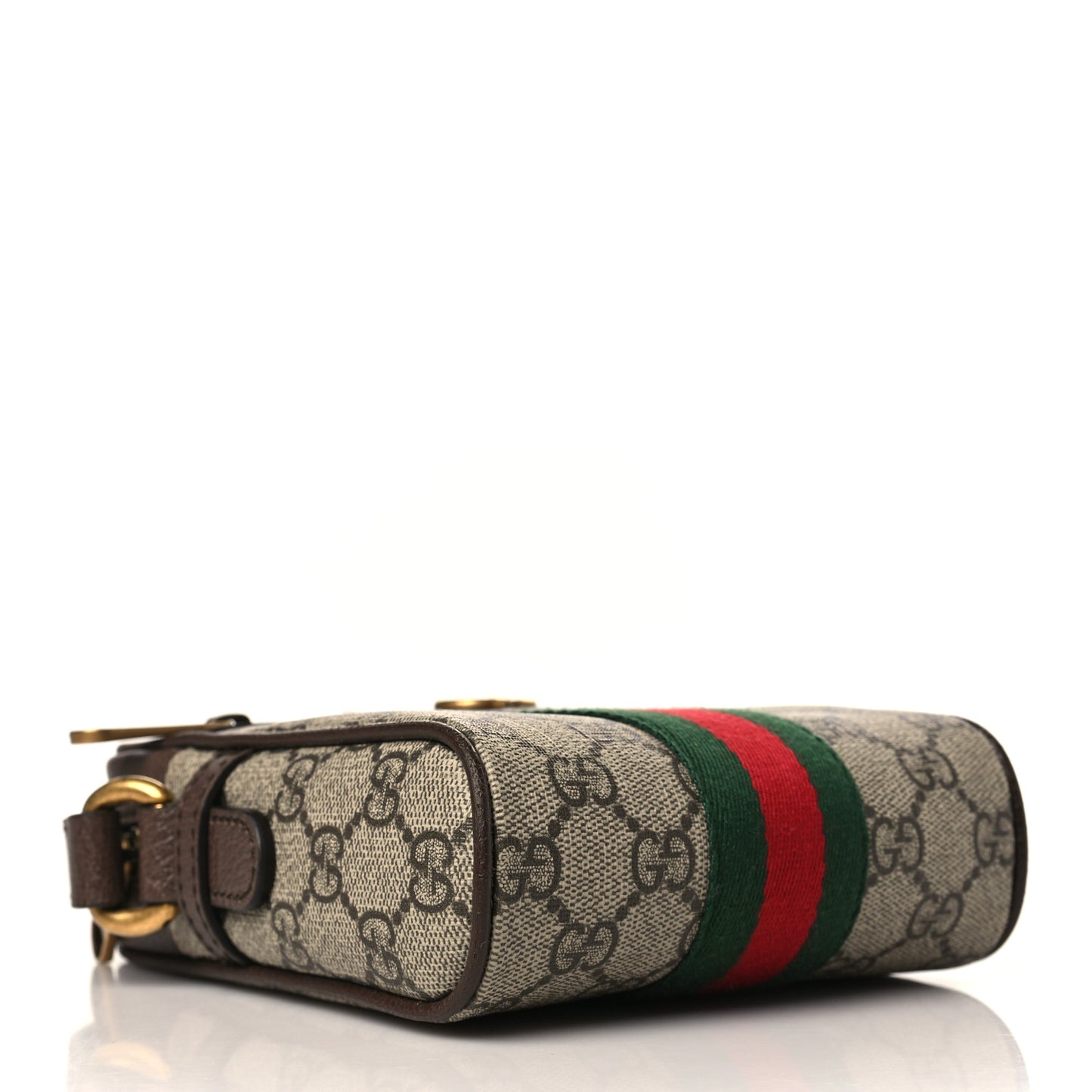 GG Supreme Monogram Web Mini Ophidia Messenger Brown