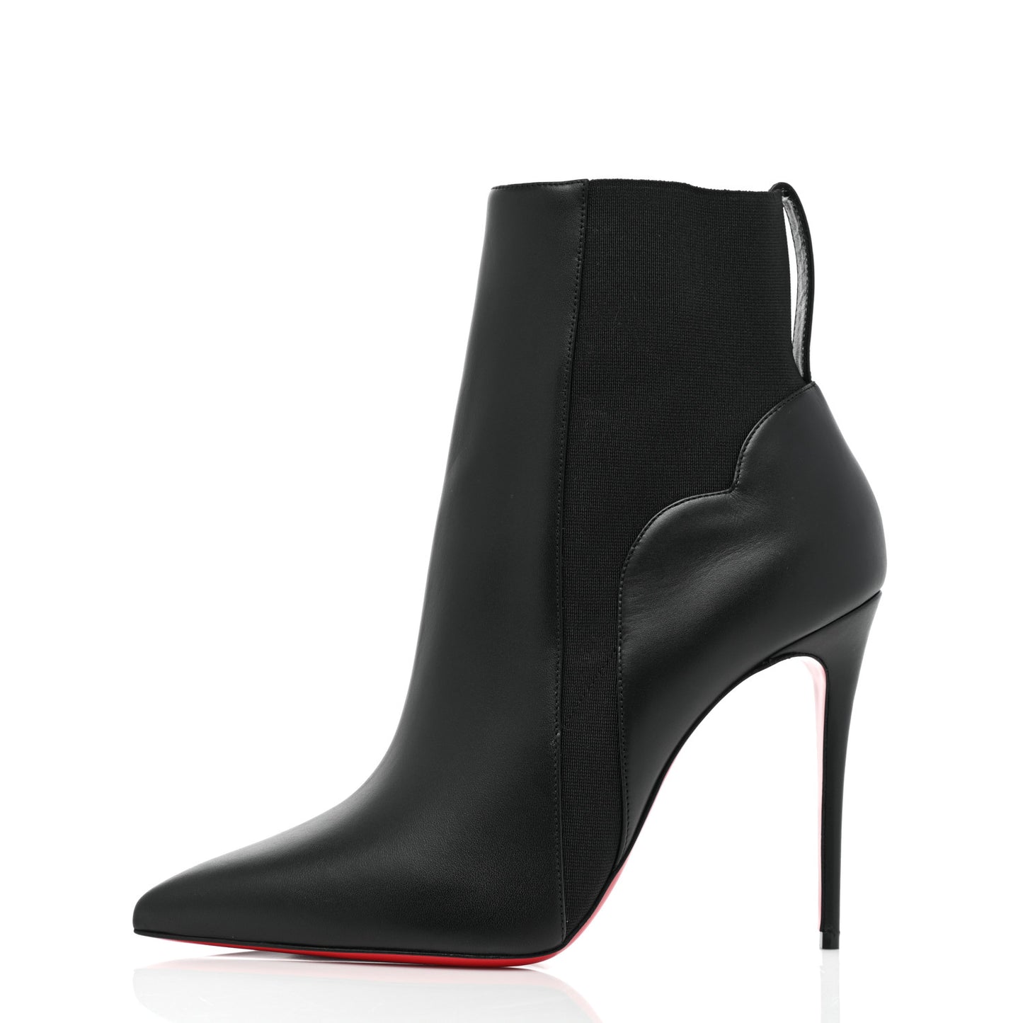 Calfskin Chelsea Chick Stiletto Boots 40 Black