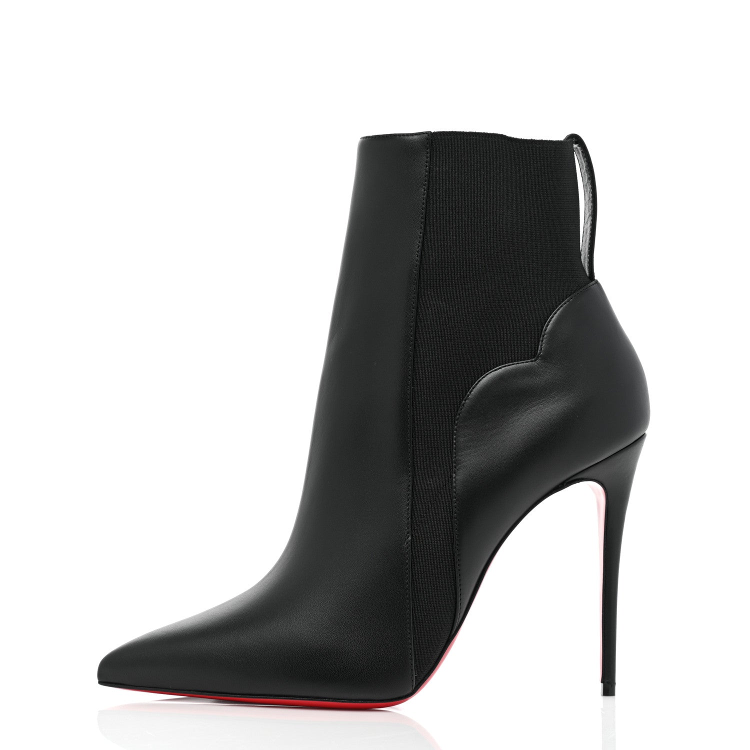 Christian Louboutin Calfskin Chelsea Chick Stiletto Boots 40 Black 1 of 8