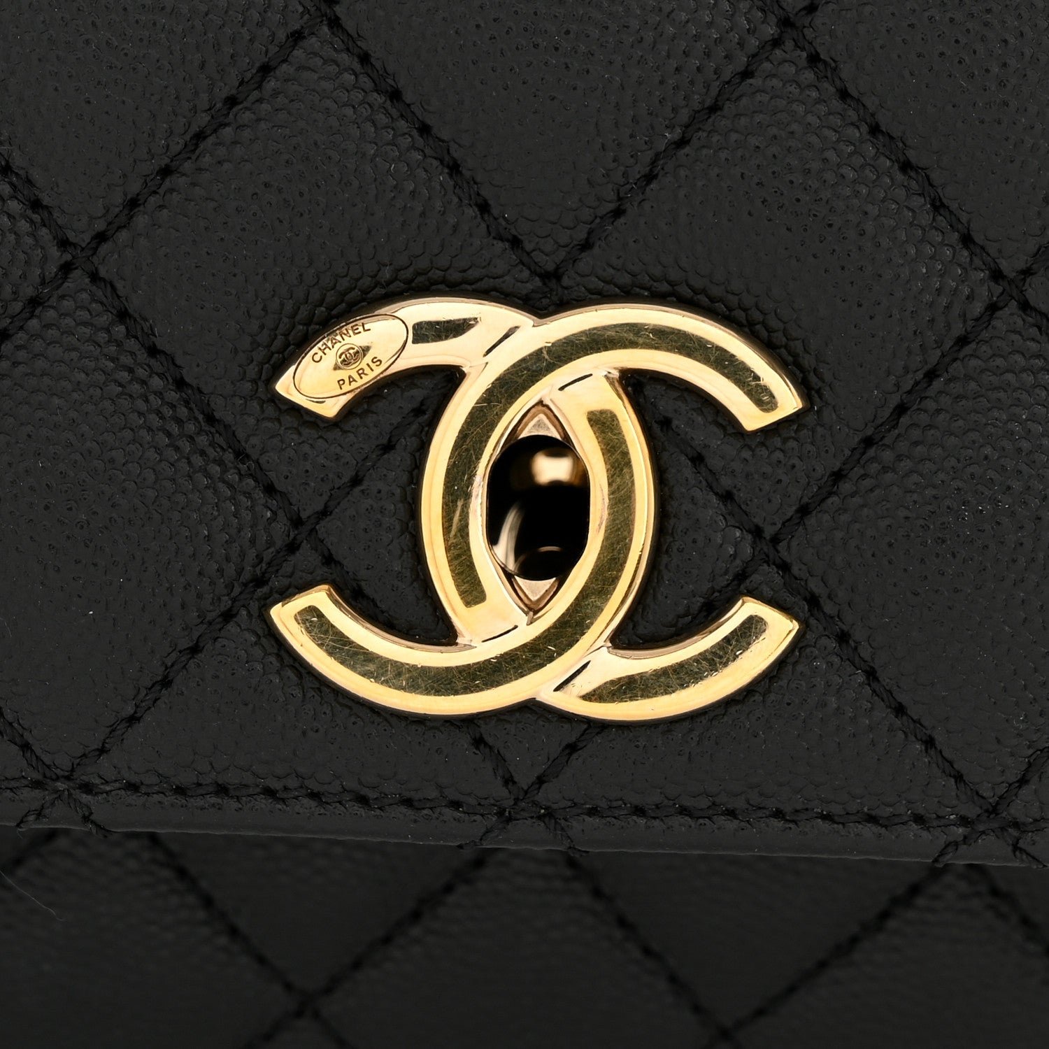 Chanel Caviar Quilted Small Coco Handle Flap Black 12 of 14