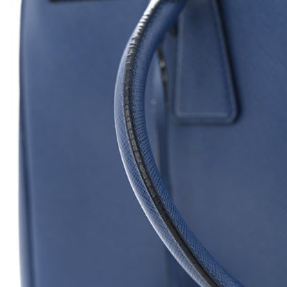 Prada Saffiano Lux Medium Double Zip Tote Bluette 18 of 23