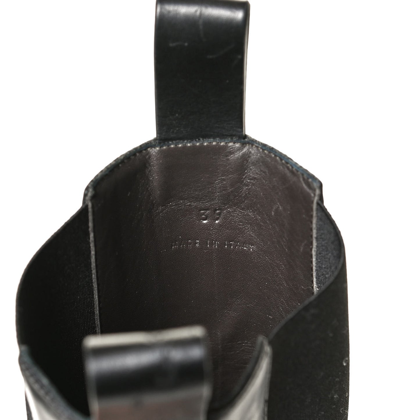 Calfskin The Tire Chelsea Boots 39 Black Transparent