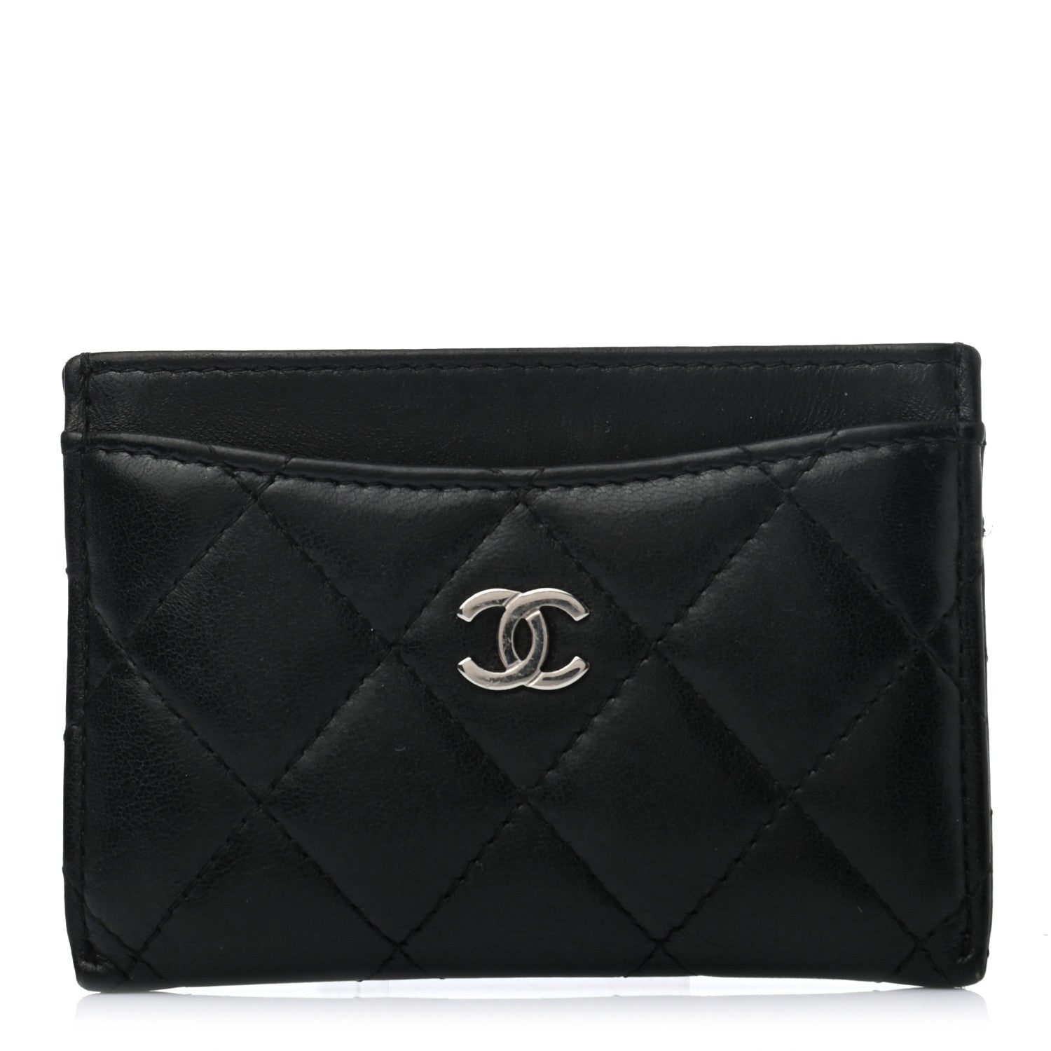 Chanel Lambskin Quilted Card Holder Black 1 of 7