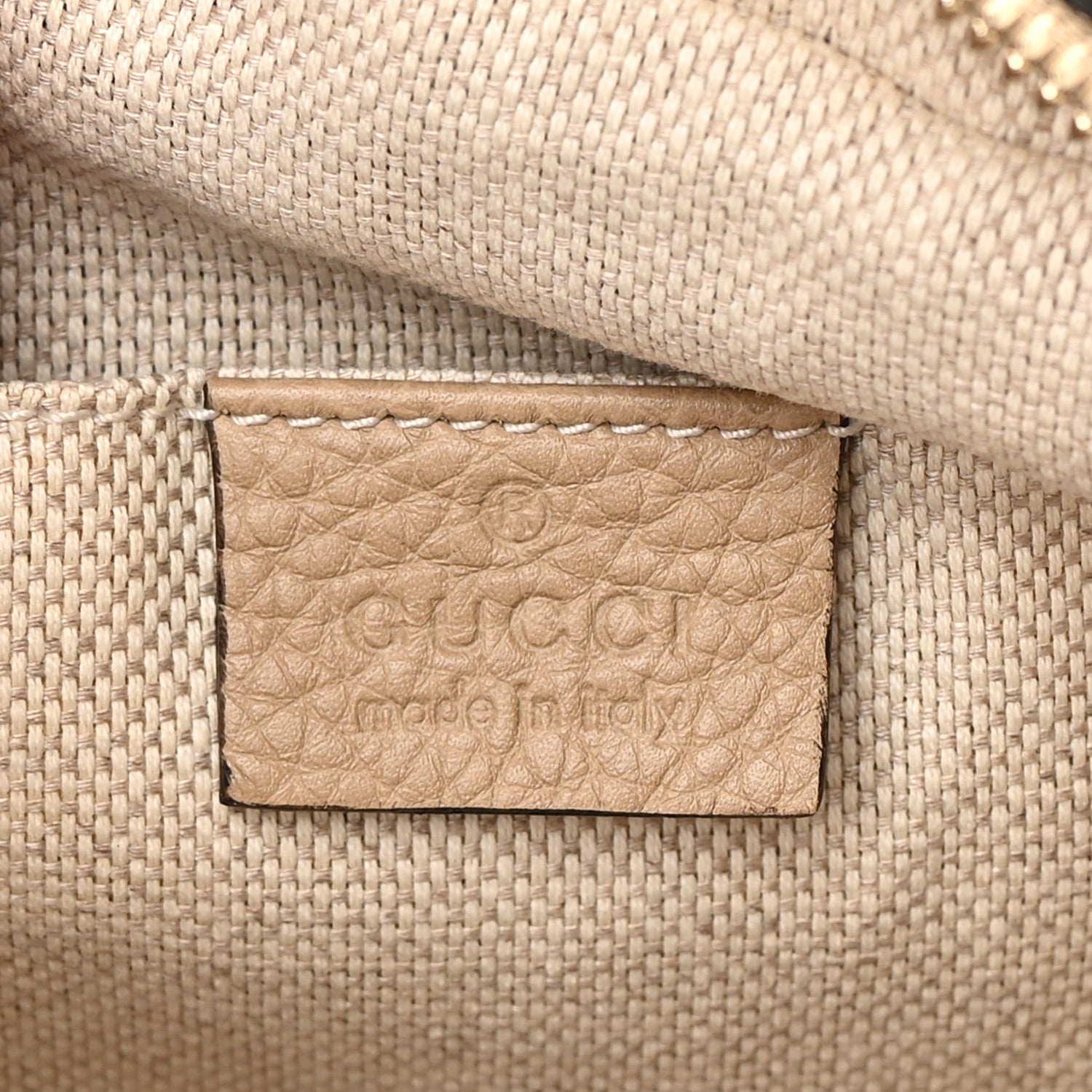Gucci Pebbled Calfskin Small Soho Disco Bag Camelia 6 of 11