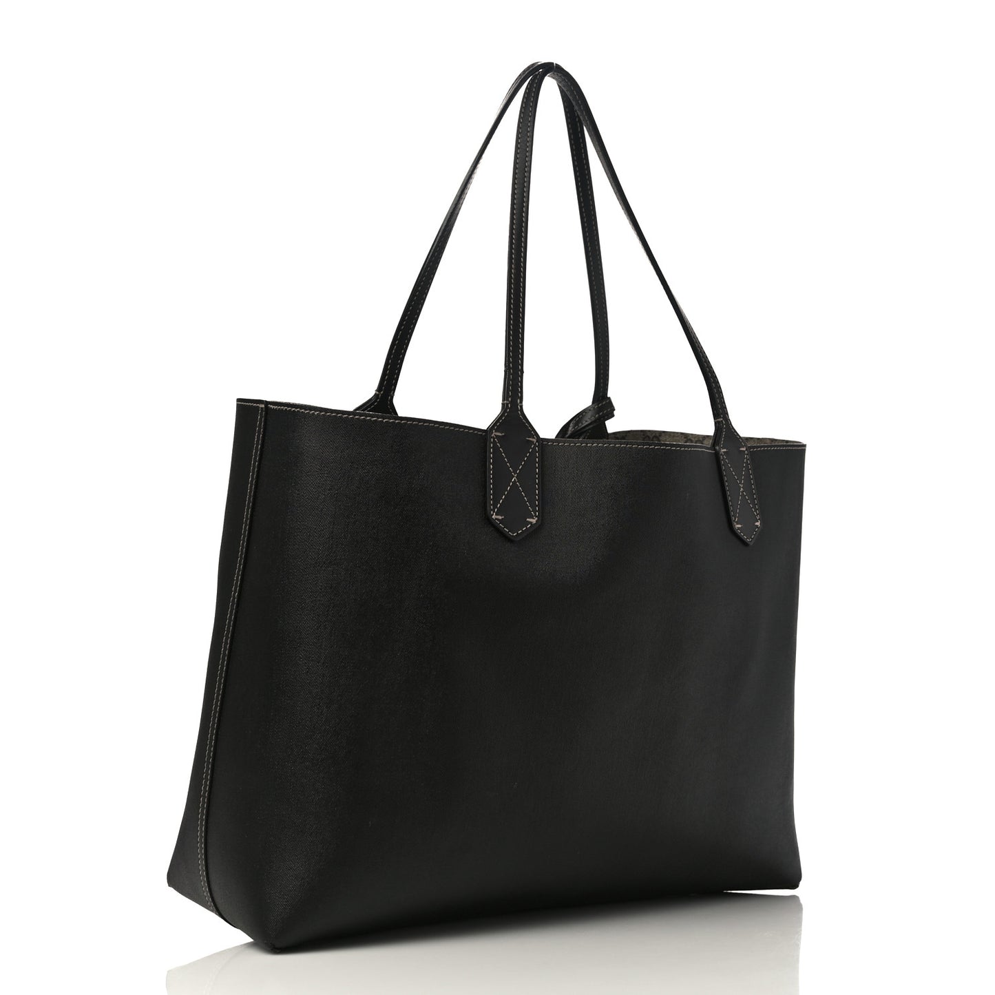Calfskin GG Supreme Monogram Medium Reversible Tote Black