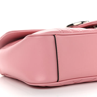 Gucci Calfskin Matelasse Small GG Marmont Shoulder Bag Wild Rose 13 of 15