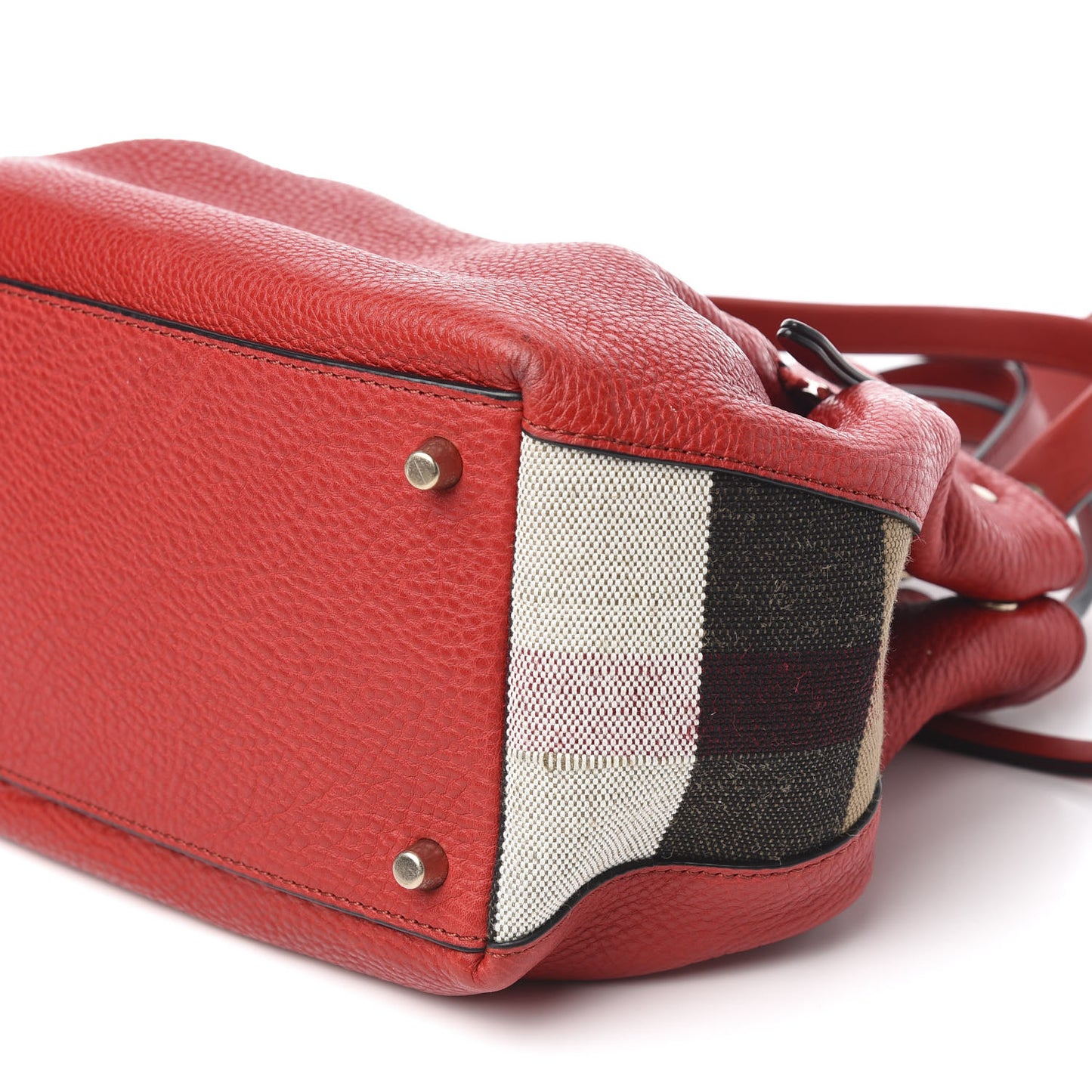 Grainy Calfskin House Check Small Maidstone Red