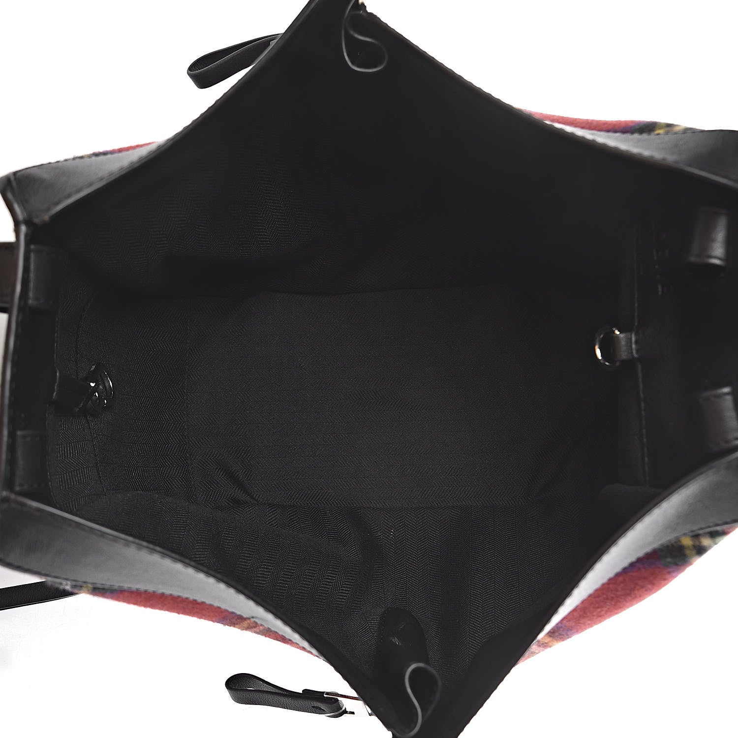 Loewe Wool Calfskin Small Hammock Shoulder Bag Black Red Tartan 6 of 10