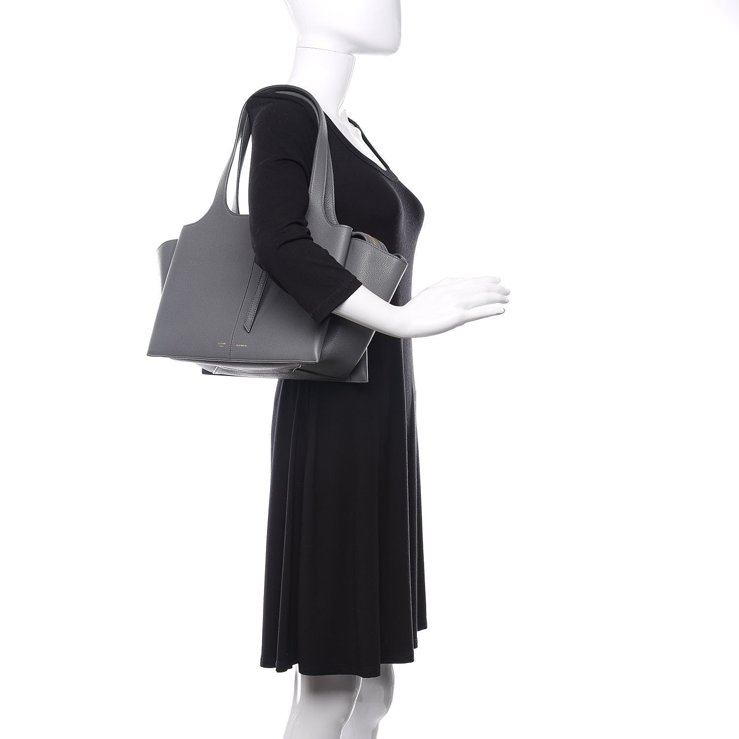 Celine Baby Grained Calfskin Small Tri-Fold Bag Kohl 3 of 11