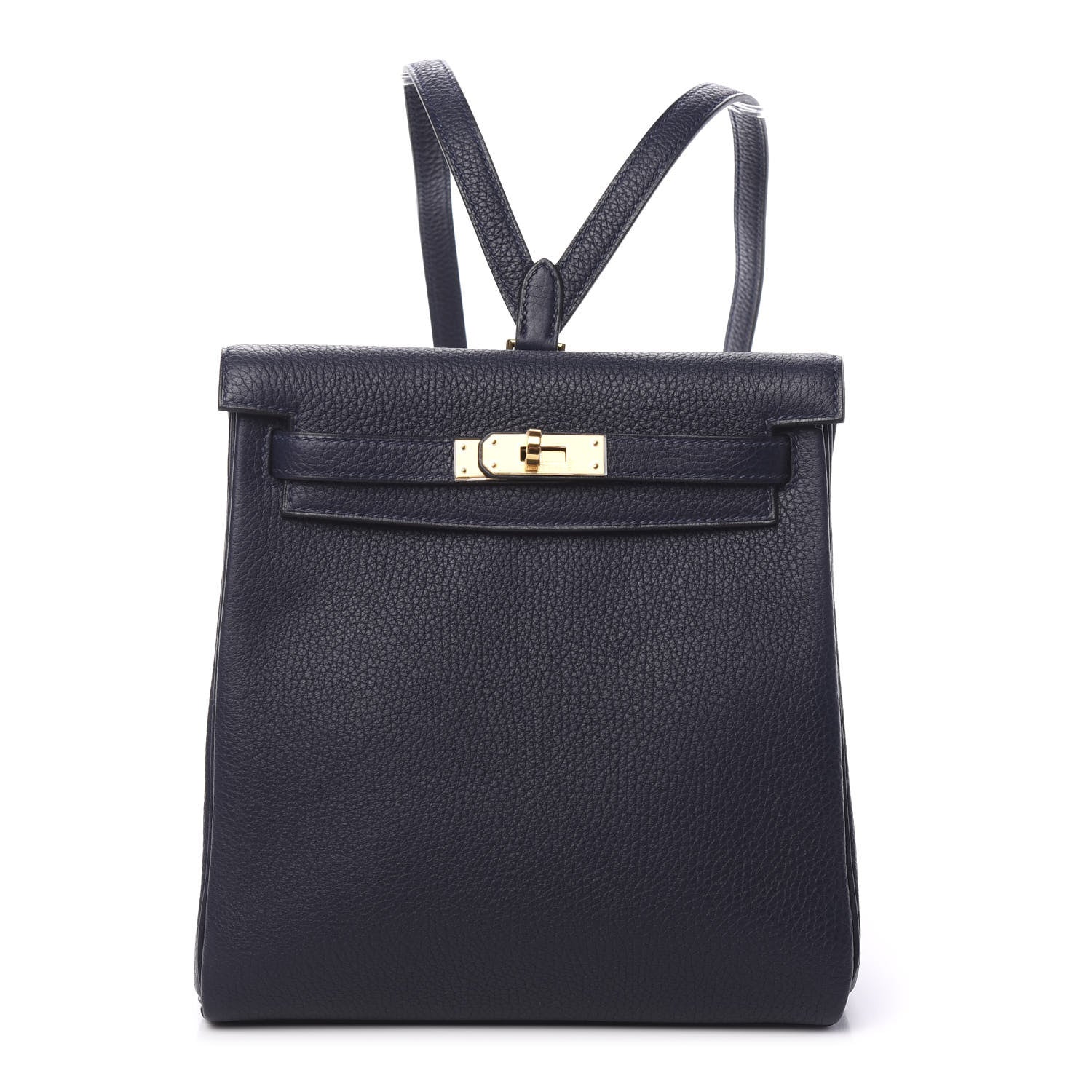 Hermes Taurillon Clemence Kelly Ado Backpack Bleu Nuit 1 of 10