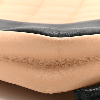 Chanel Calfskin Quilted Cambon Pochette Beige Black 10 of 10