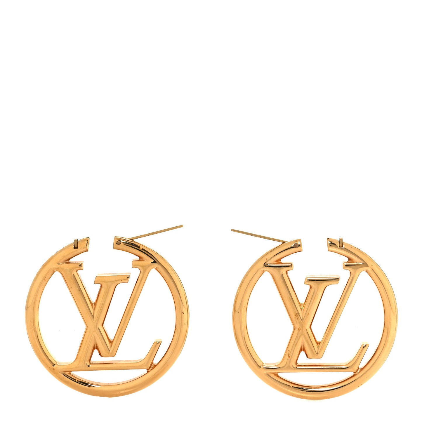 Metal Louise Hoop Earrings Gold