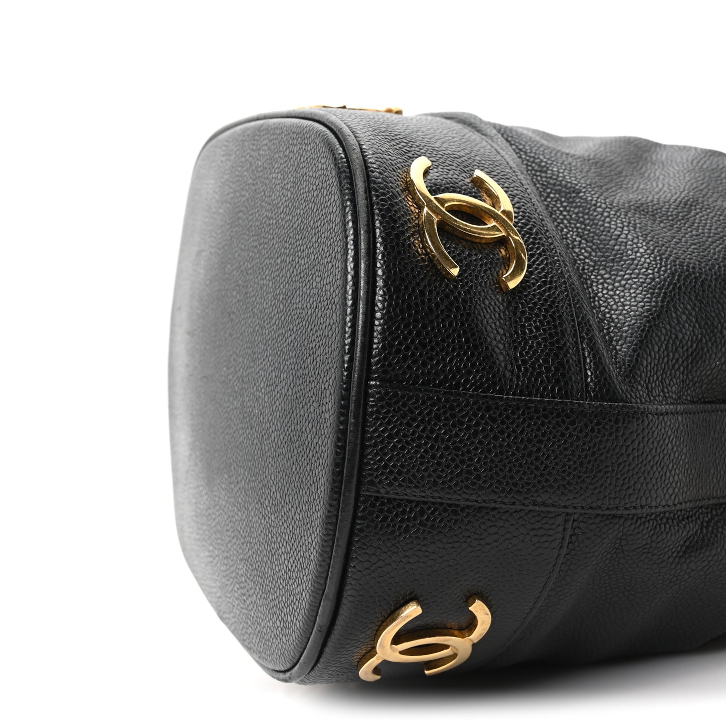 Caviar CC Drawstring Shoulder Bag Black