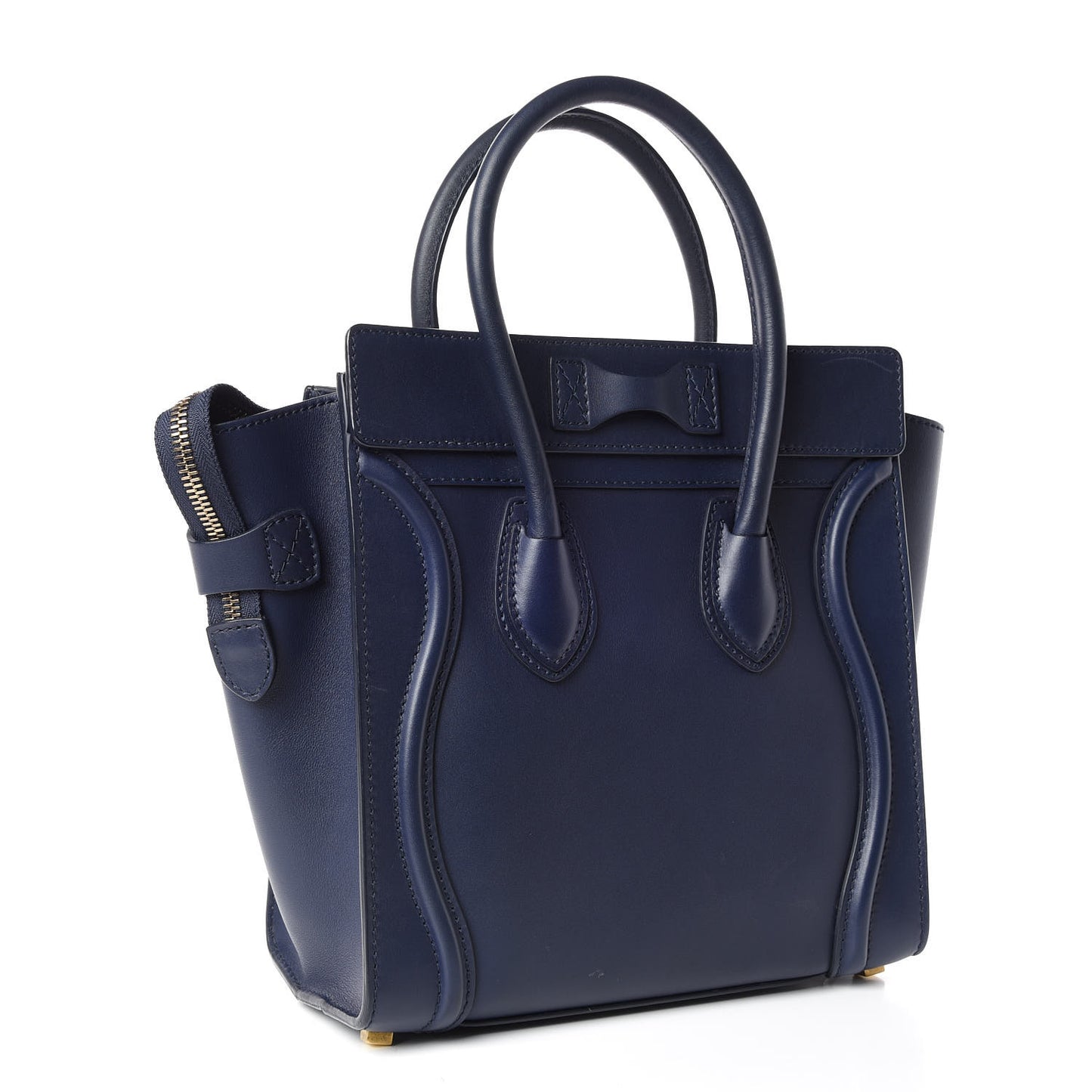 Smooth Calfskin Micro Luggage Navy Blue