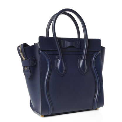 Celine Smooth Calfskin Micro Luggage Navy Blue 3 of 9