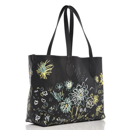Burberry Coated Canvas Medium Reversible Doodle Tote Black 4 of 12