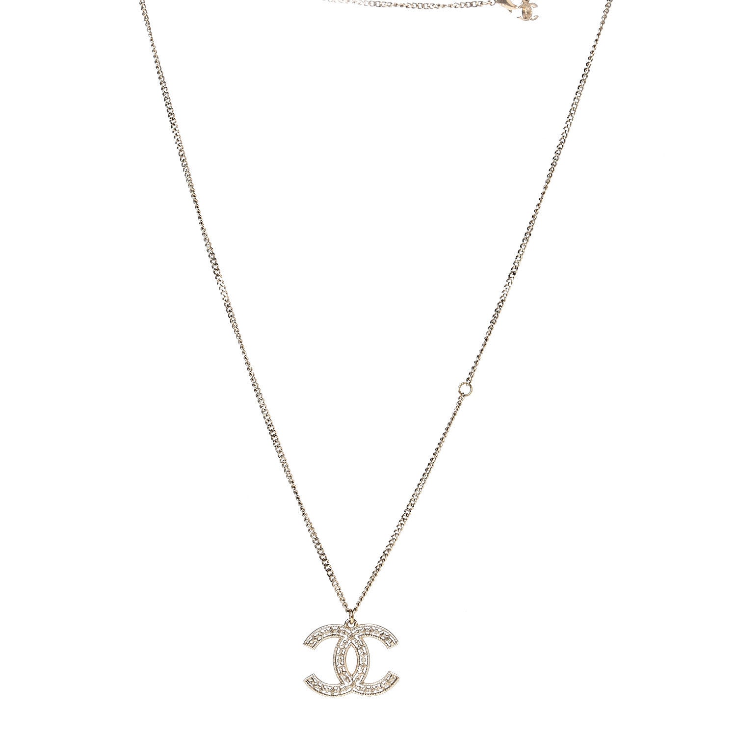 Chanel CC Pendant Necklace Gold 1 of 3