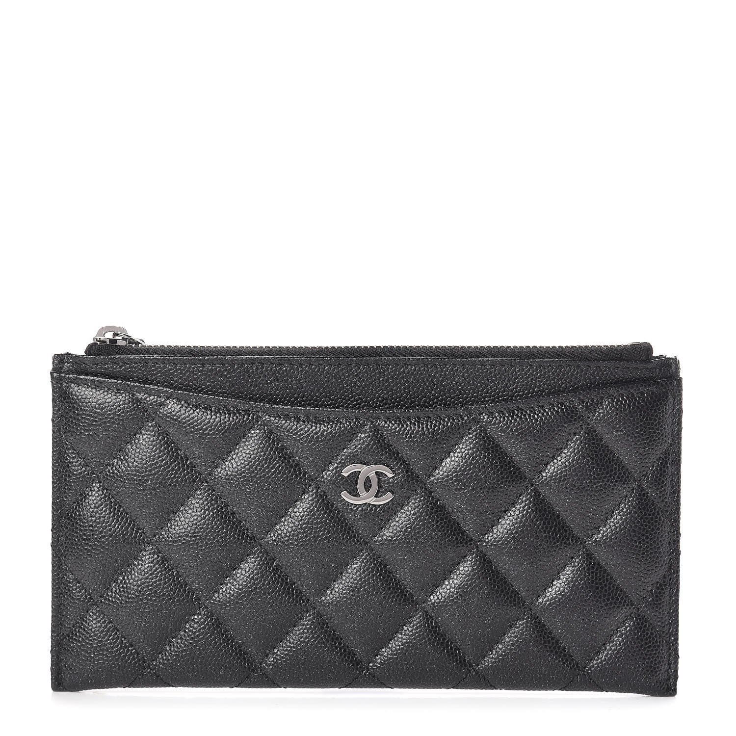Chanel Caviar Quilted Classic Zip Pouch Black 1 of 8