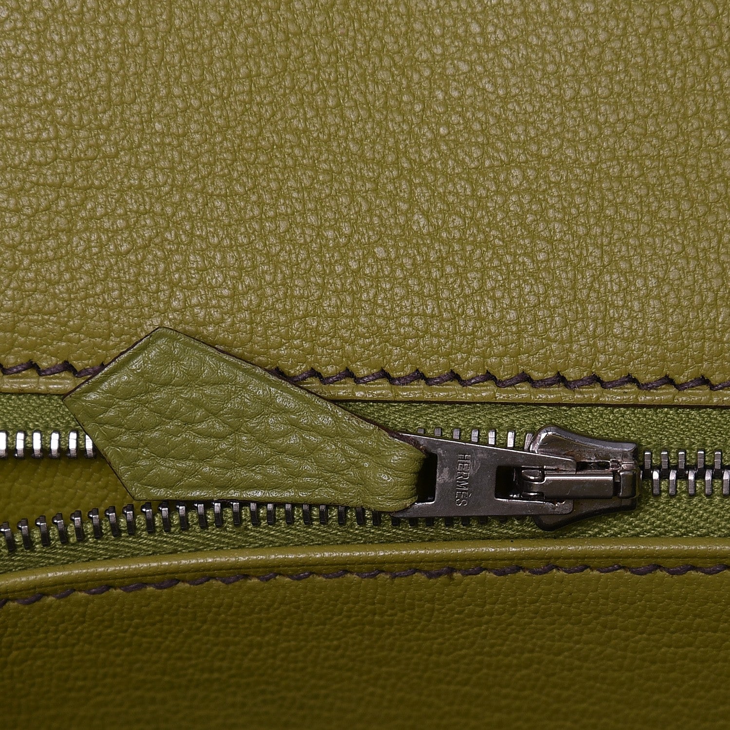 Hermes Togo Birkin 35 Vert Anis 9 of 31