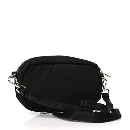 Prada Tessuto Soft Nylon Small Convertible Crossbody Wristlet Black Fuoco 3 of 10