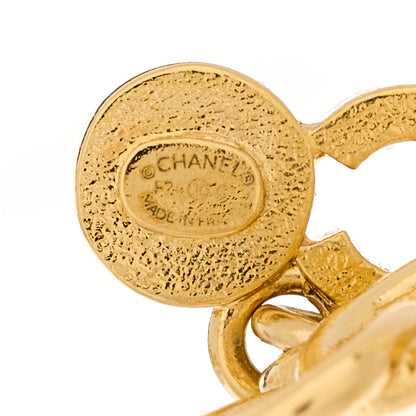 Chanel Pearl Coco Earrings Gold 4 of 5