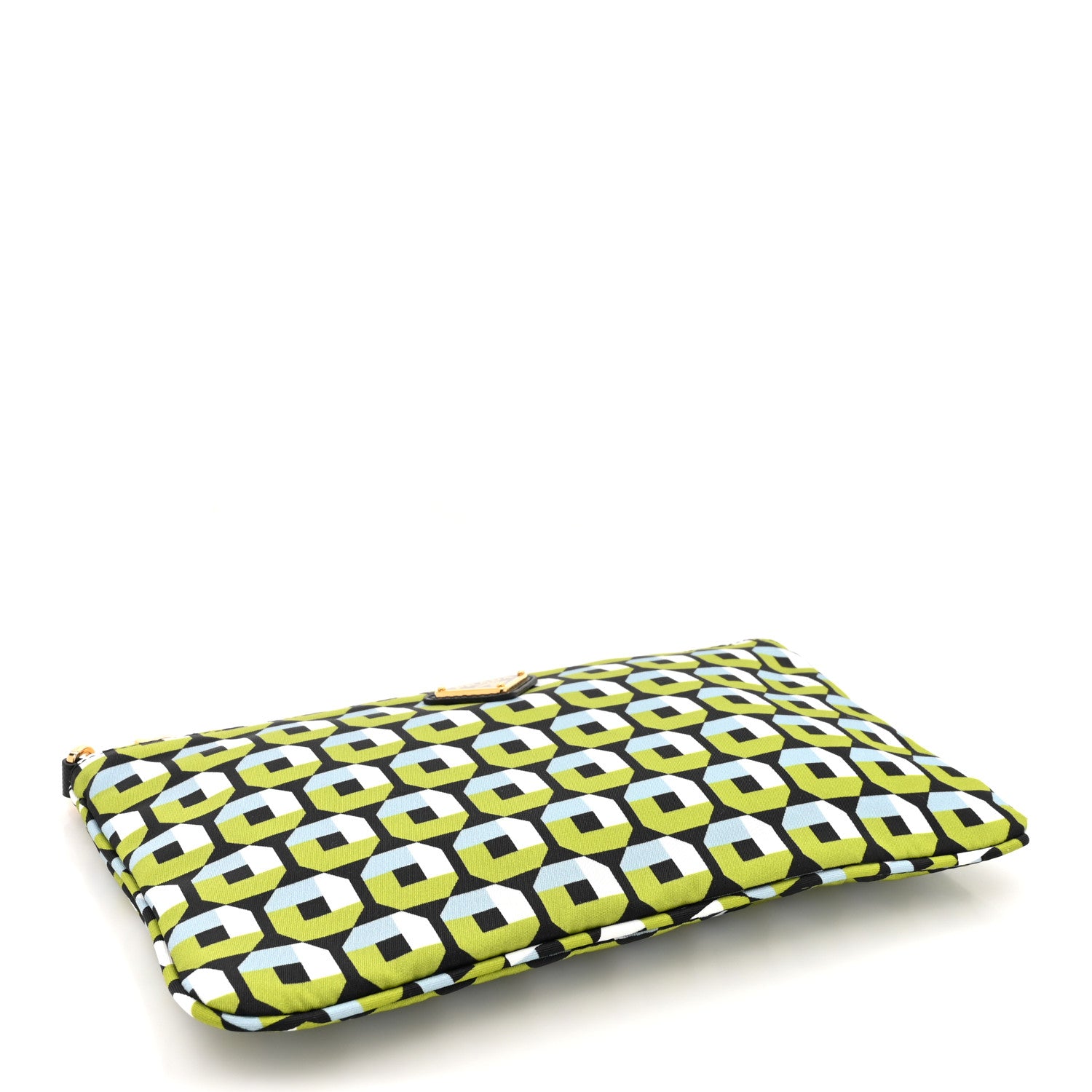 Prada Nylon Printed Holliday Wristlet Black Multicolor 4 of 6
