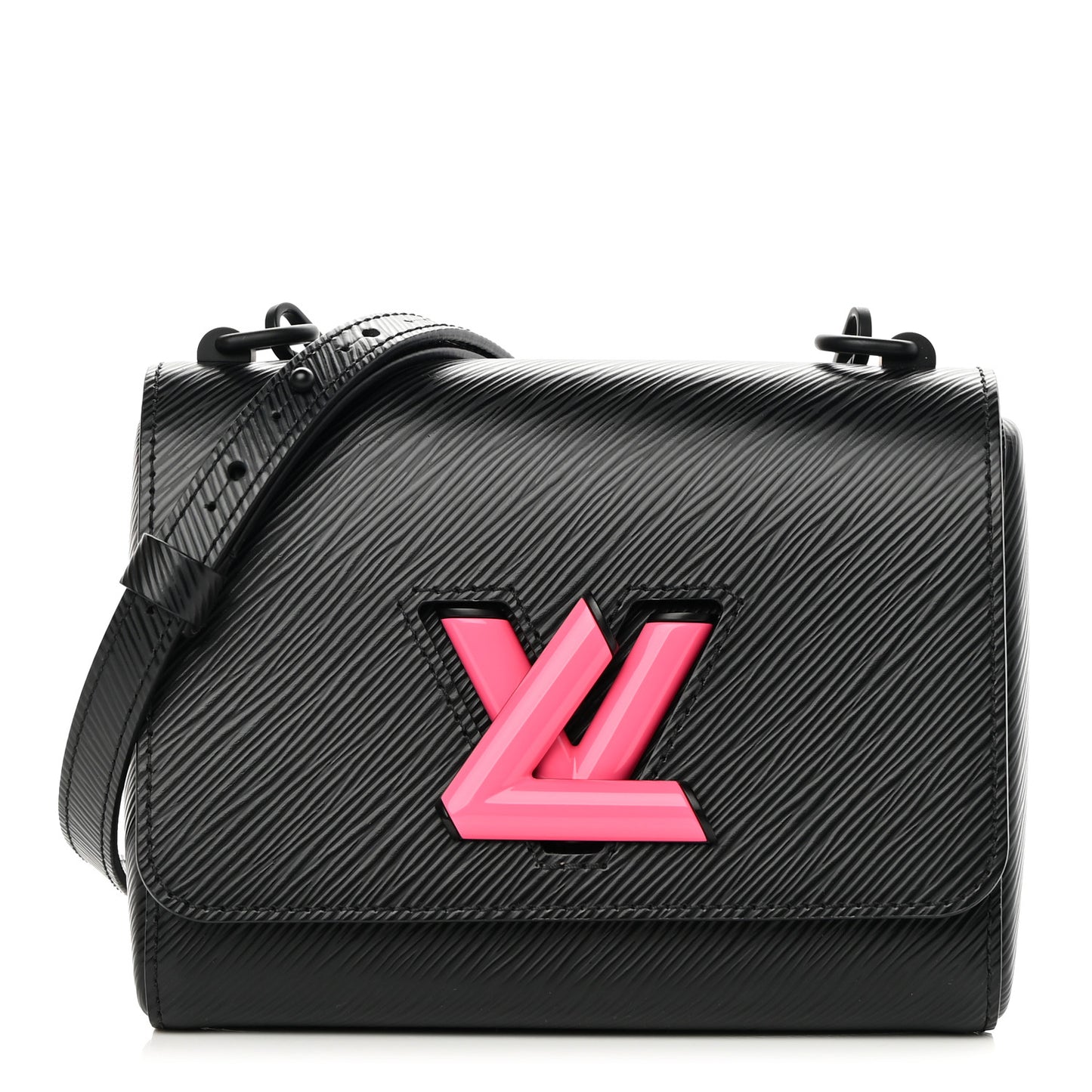 Epi Twist Shoulder Bag PM Black Pink